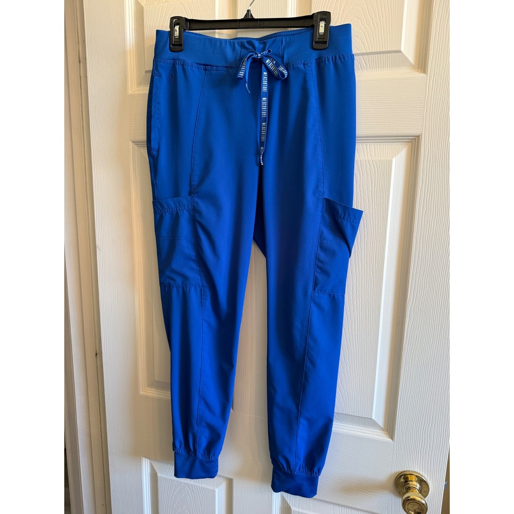 Med Couture Energy Jogger Scrub Pants Royal Blue 8721 Small Performance Stretch